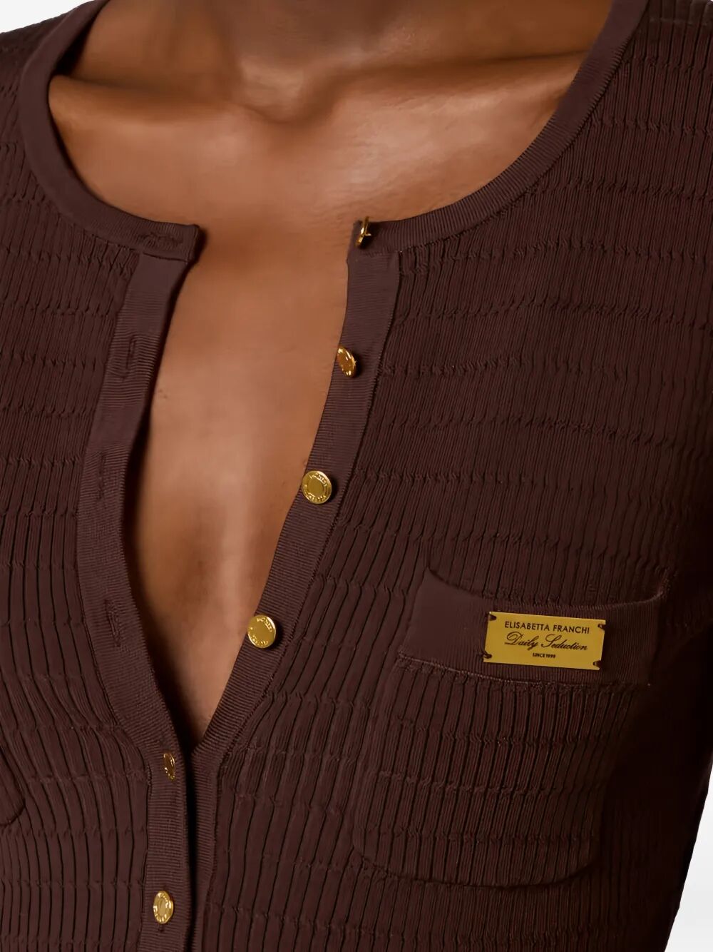 Elisabetta Franchi Cardigan - Marrone | fd92188a0a91f18f9461bdfce9dbf88aa5ed6127