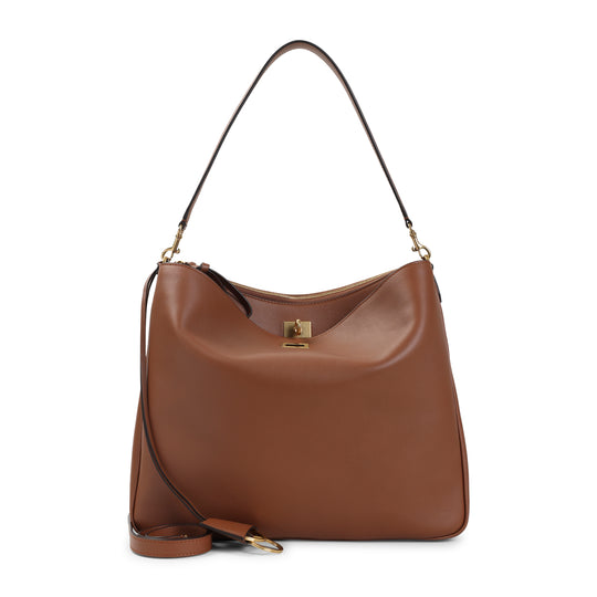 New Tan Brown Calf Leather Rodeo Hobo M Shoulder Bag