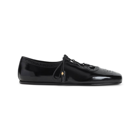 Black Calf Leather Rhea Loafers