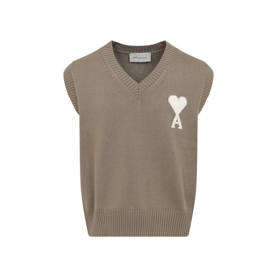 Beige Wool And Cotton Vest