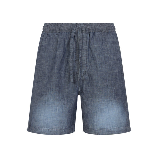 Blue Cotton Shorts