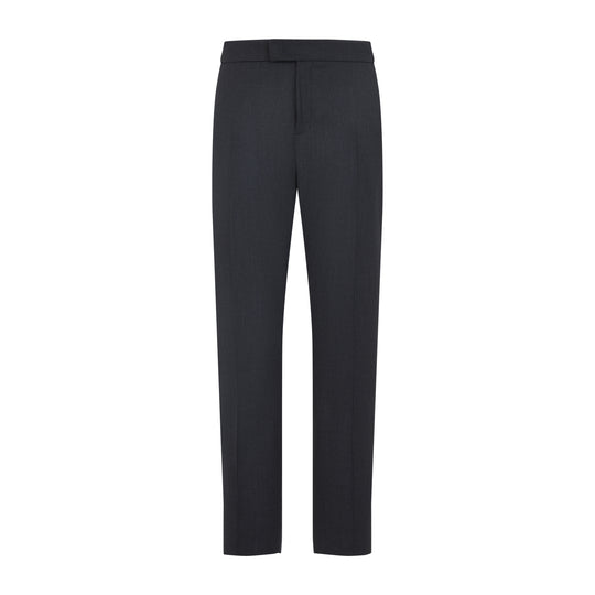 Dark Lead Mysterious Grey Wool Pants
