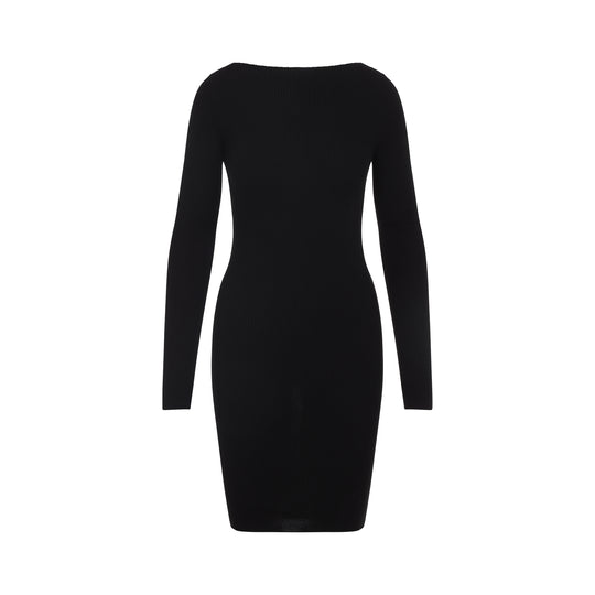 Black Al Virgin Wool Mini Dress
