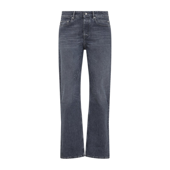 Grey Fog Cut Cotton Jeans