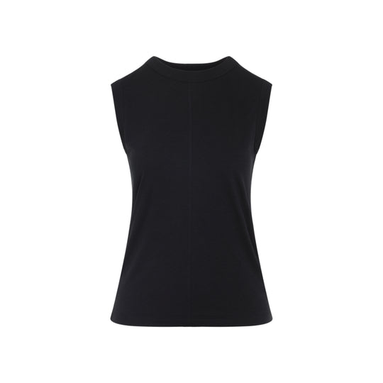 Black Ultrafine Lyocell Tank Top