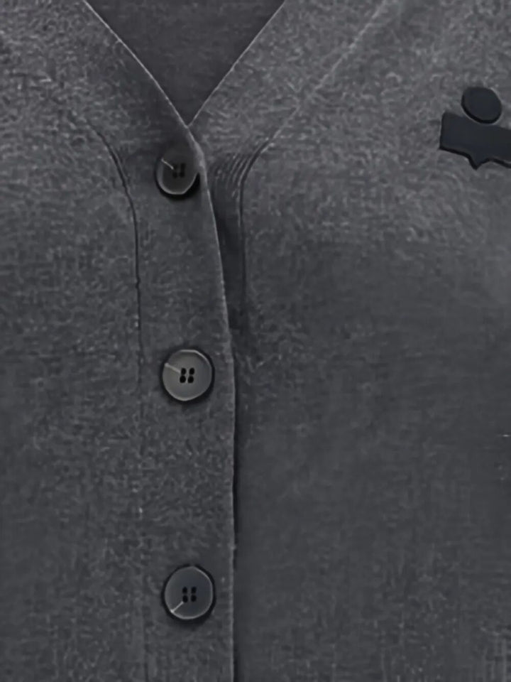 Marant ÉToile Cardigan - Grey | f57bea8278b292cae4788385bb95a7a5d29afd47