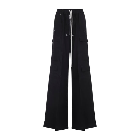 Black Cotton Cargobelas Pants