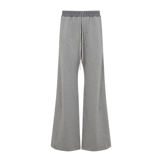 Melange Grey Cotton Pusher Pants