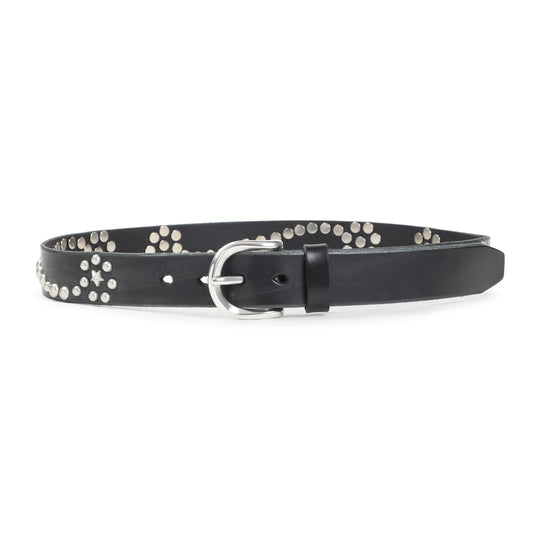 Black Bull Leather Star Fall Belt