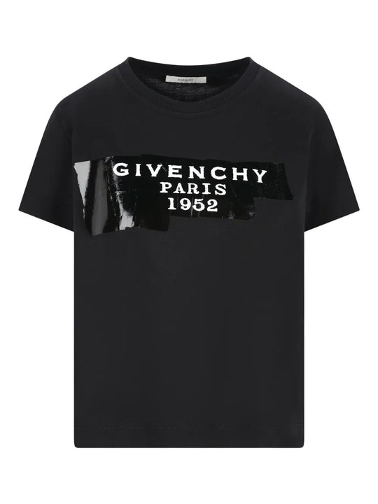 T-Shirt In Cotone Con Givenchy Tape