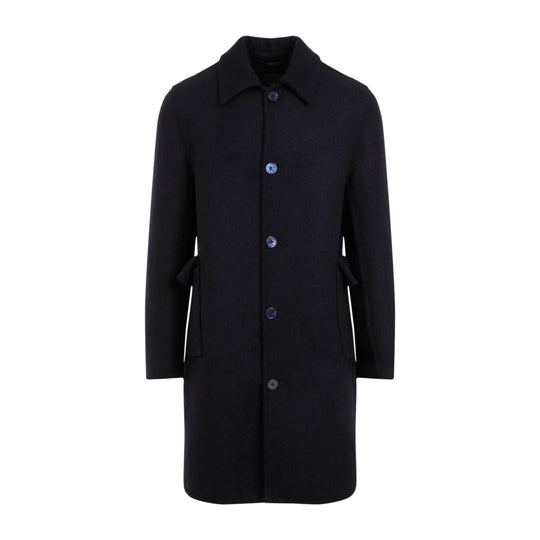 Blue Virgin Wool Coat
