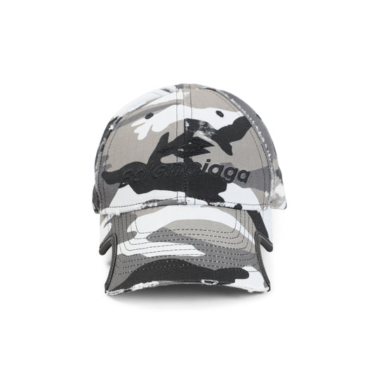 Grey And Black Camo Cotton Hat