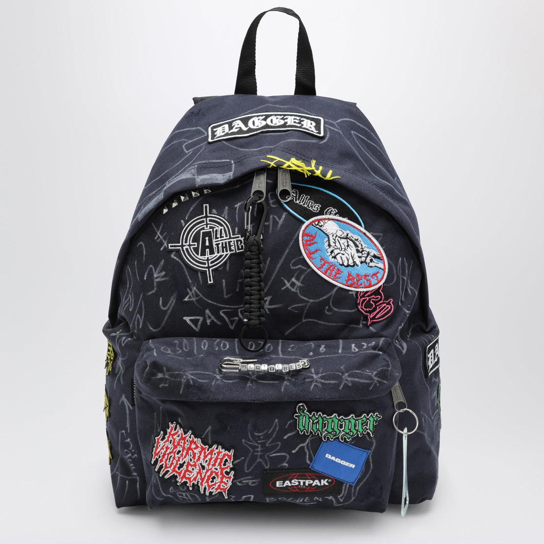 Dagger X Eastpak Sac à Dos Midnight Blue Punk avec Graphismes et Breloques