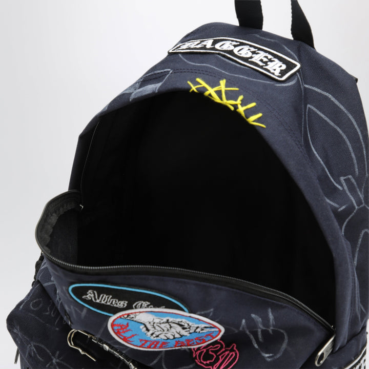 Dagger X Eastpak Sac à Dos Midnight Blue Punk avec Graphismes et Breloques