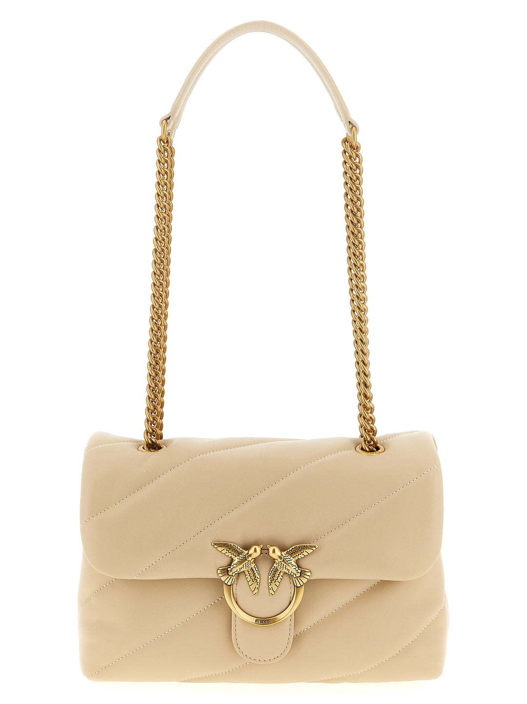 Pinko Classic Love Puff Borse a Tracolla - Beige | 30d5f9c02a96ff8c9bd255ceb0b63d2c5bf789e3