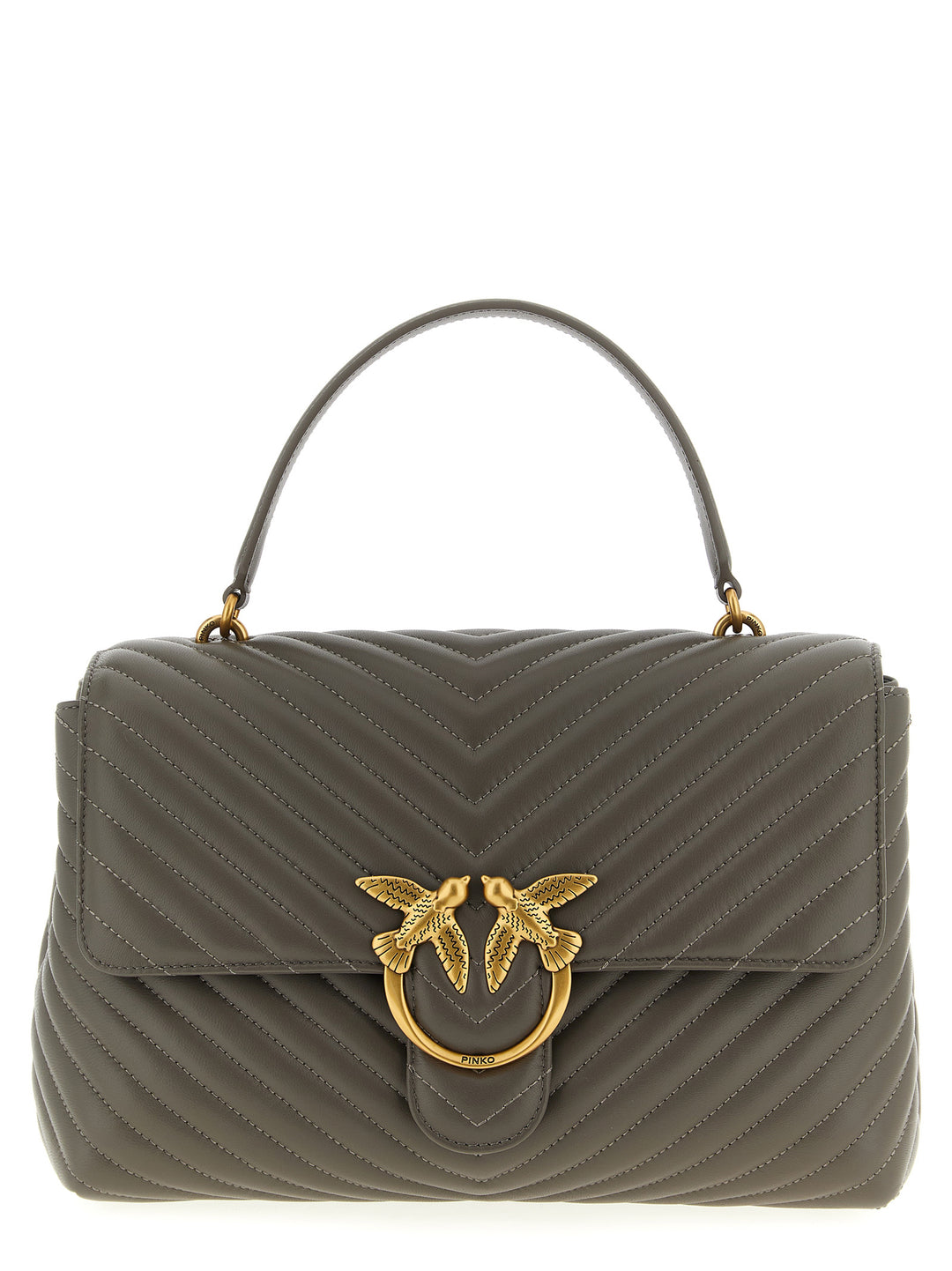 Pinko Big Lady Love Bag Puff Borse a Mano - Grigio | cb7fd04d36764341d57064a071f0e4e8d04ebd96