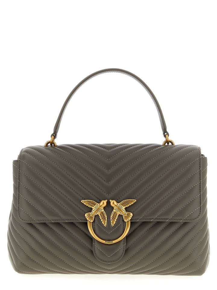 Pinko Big Lady Love Bag Puff Borse a Mano - Grigio | cb7fd04d36764341d57064a071f0e4e8d04ebd96