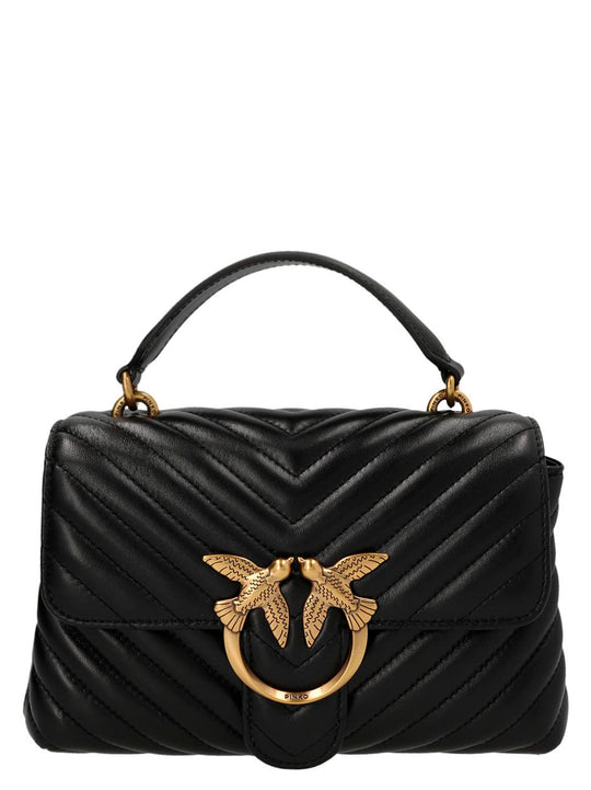 Big Lady Love Bag Puff Chevron Borse A Mano Nero