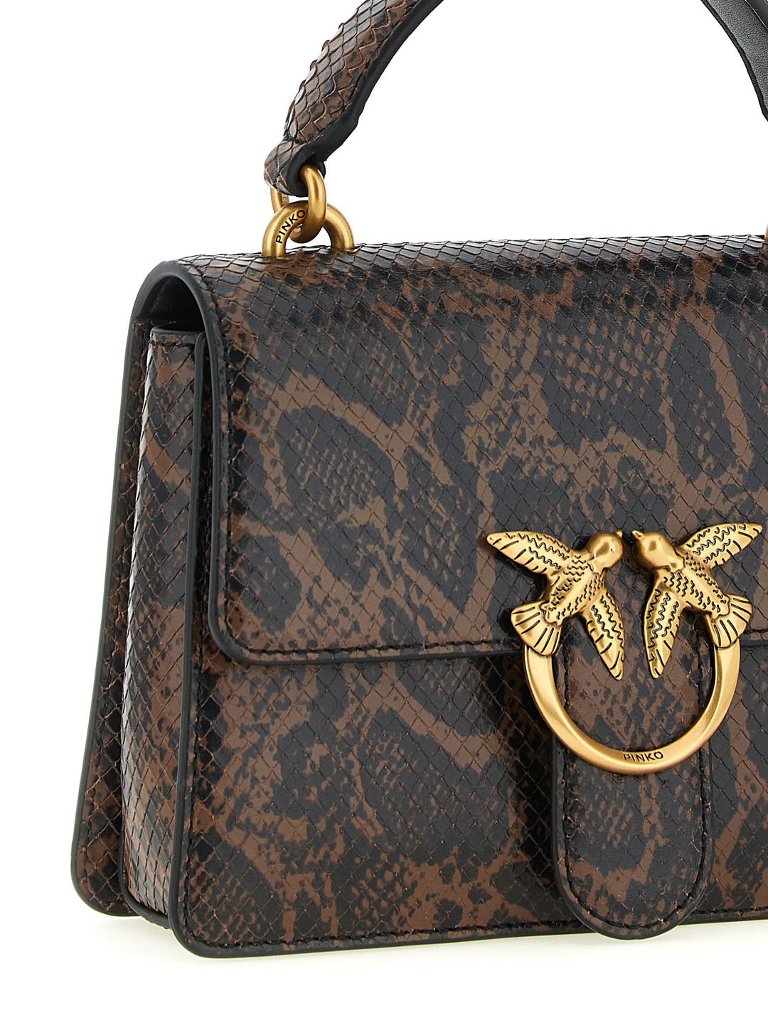 Pinko Mini Love One Light Borse a Mano - Marrone | 4a51c35e1ac8090ca917166489d1708e9388765b