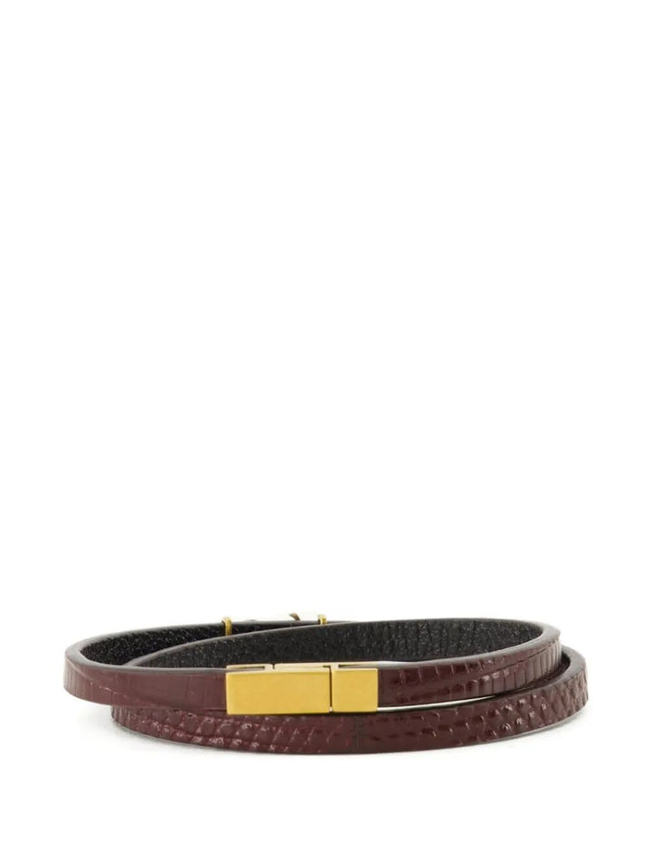 Saint Laurent Paris Bracciale - Rosso | 777892c8f7b2a4e19af6b87ec45ff134b07b1ab6