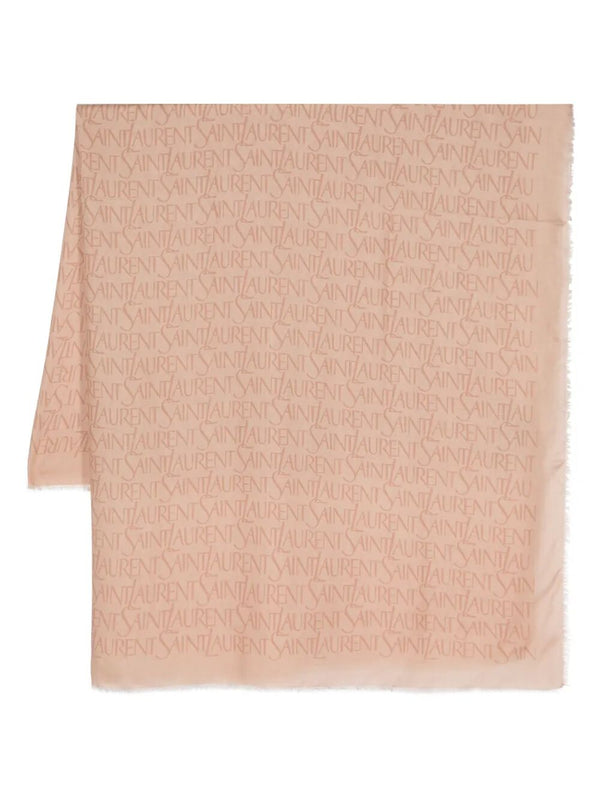 Sciarpa Ampia Quadrata Saint Laurent In Modal E Cashmere