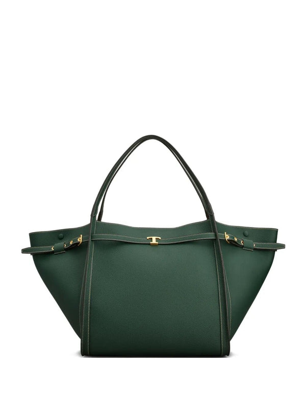 Borsa Shopping Media In Pelle Con Cinturino T Timeless