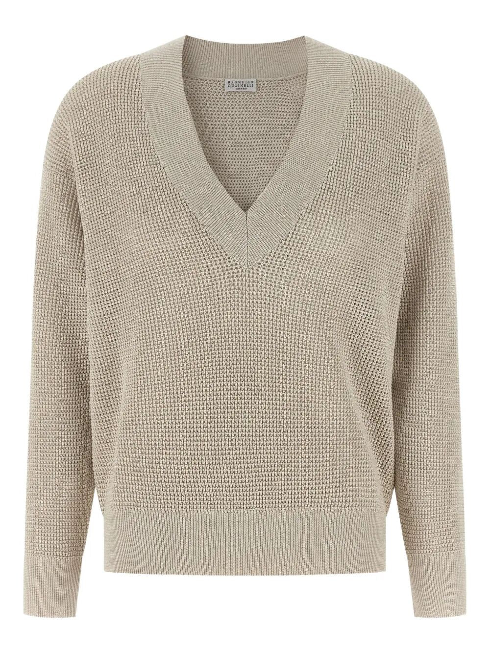 Brunello Cucinelli V neck - Nude & Neutrals | 5bdb72f3f31434b189311b98c776fd7fa26160fc