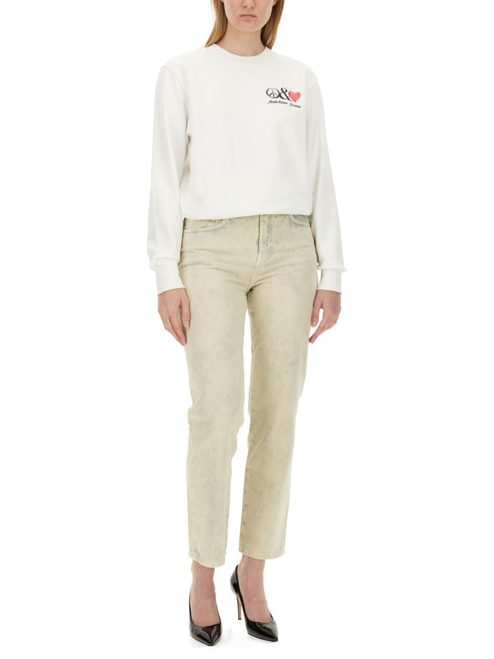Moschino Jeans Felpe - Bianco | Wanan Luxury