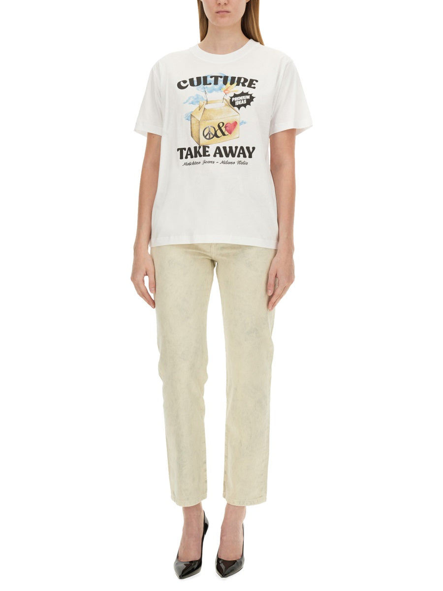 Moschino Jeans T shirt - Bianco | Wanan Luxury
