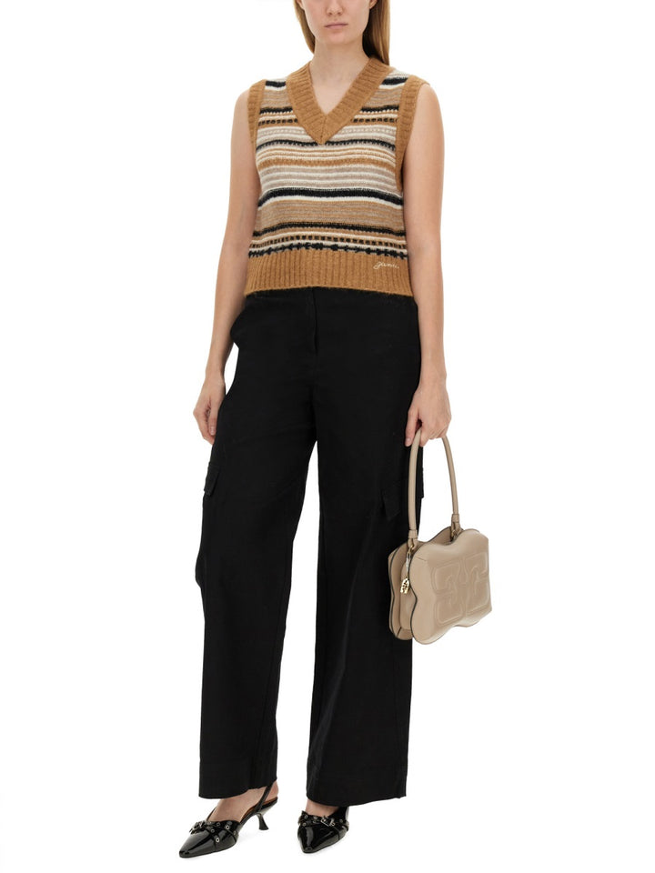 Ganni Gilet - Beige | Wanan Luxury