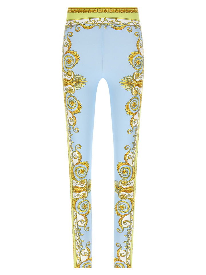 Versace Spring Barocco Leggings - Celeste | 6b3c852efd86a1e4adbcf8fafb6064dc9e67e4d6