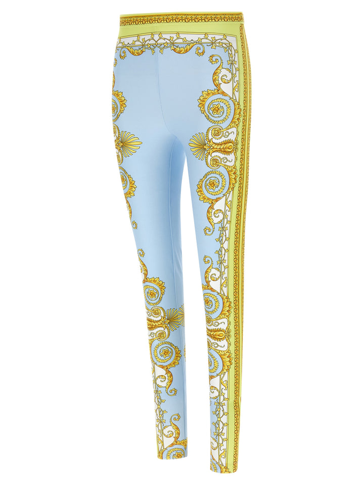 Versace Spring Barocco Leggings - Celeste | d66c6c569afd9ed5a85f6881067ba1614afa0b0f