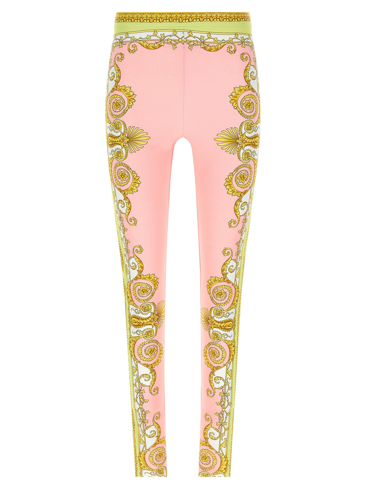 Versace Spring Barocco Leggings - Rosa | 92d1334449f35ae06061b68ff9cb40a416eaa2cf