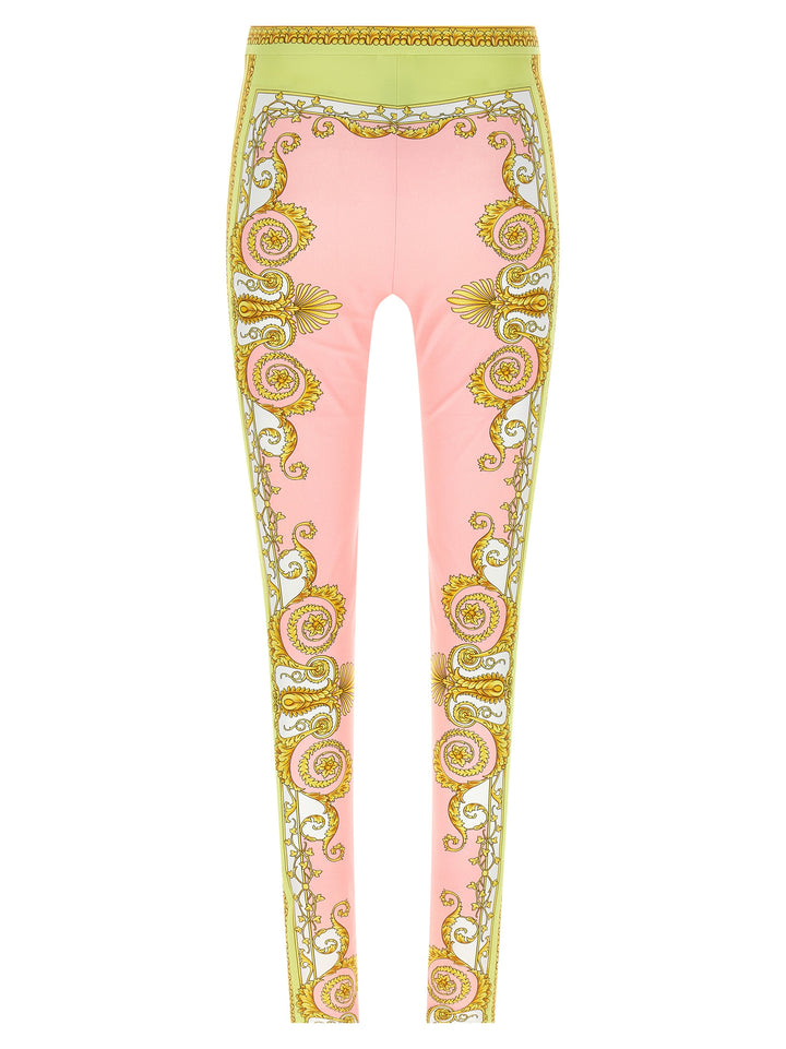 Versace Spring Barocco Leggings - Rosa | 565a8661d3c7cde92ee72224fb049dca727d4583