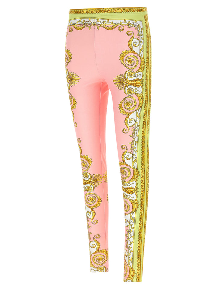 Versace Spring Barocco Leggings - Rosa | 401ea06e4d609584c4625d55367f6b248561b540