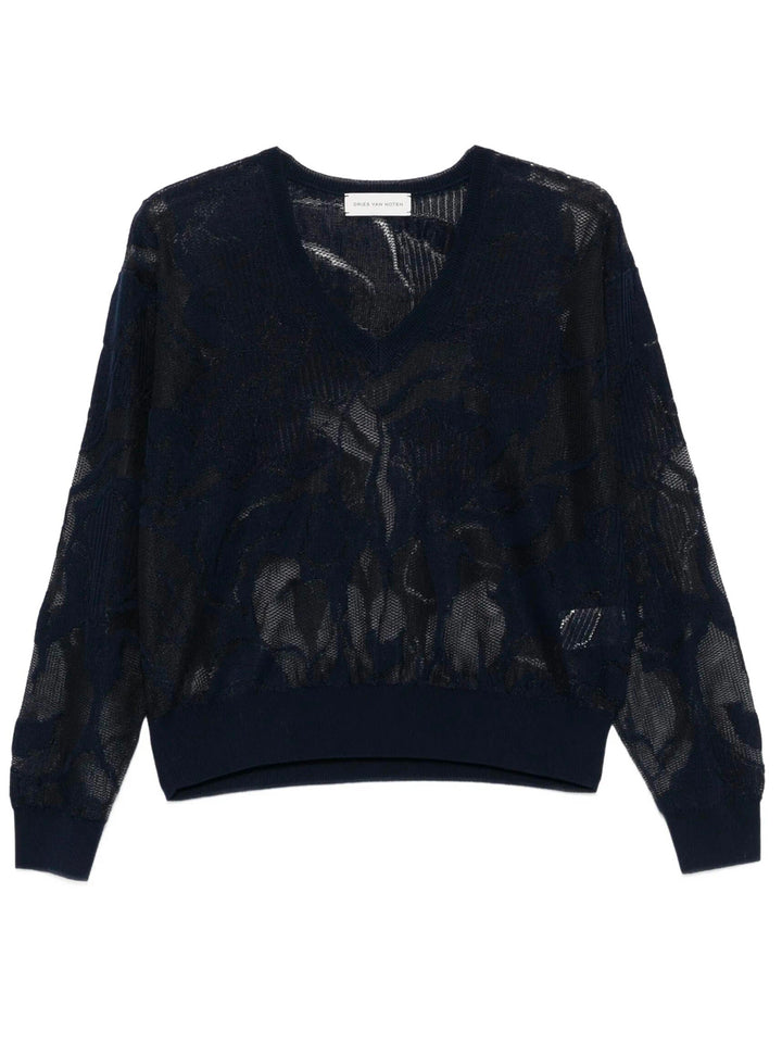 Dries Van Noten V neck - Blu | fffe67e2bebc30e042a03a892b8d97d0fa15f0a7