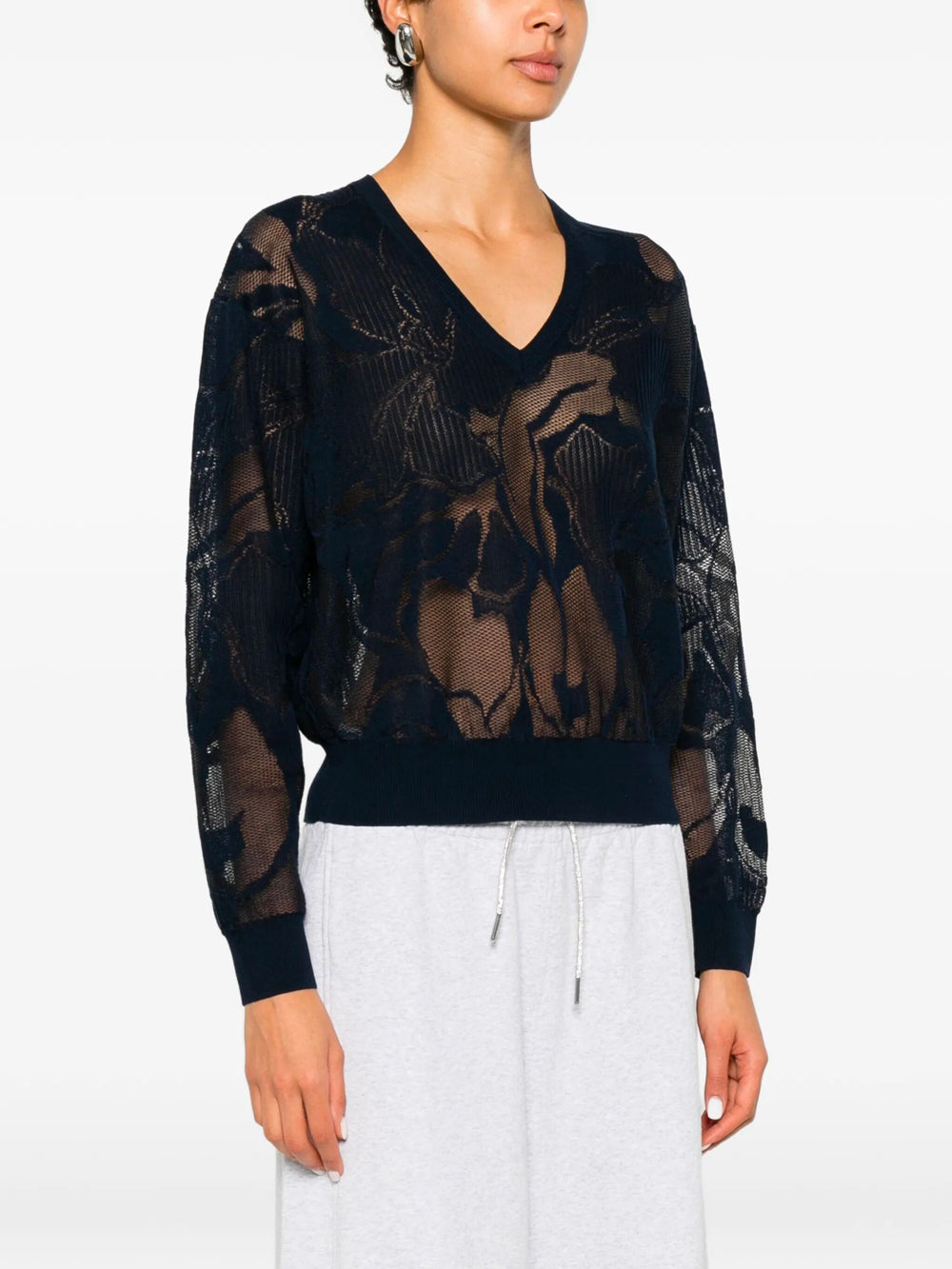 Dries Van Noten V neck - Blu | 5b94d85c113a16cedeba8e1ba840be41808daf45