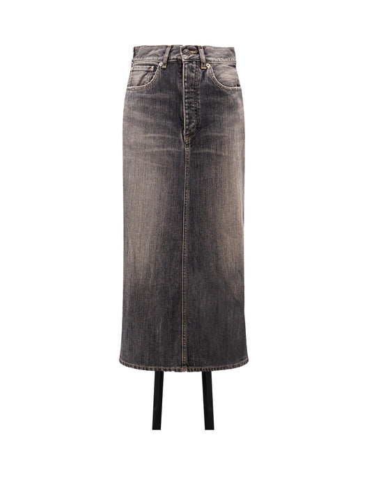 Denim Skirt With Laces Interwining