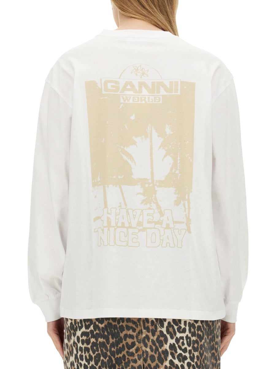 Ganni T shirt - Bianco | Wanan Luxury