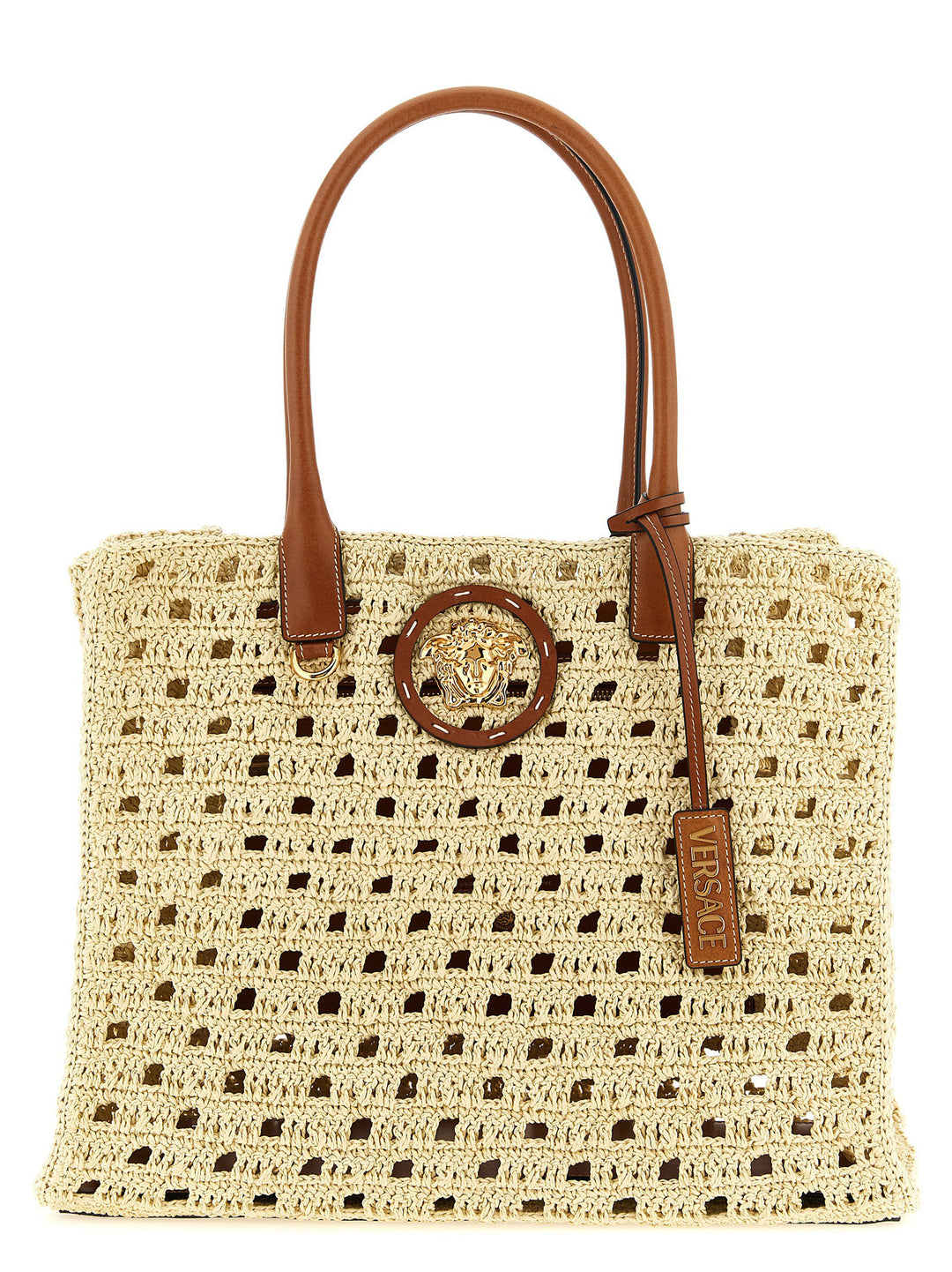 Versace La Medusa Tote - Beige | 09d53bb4f4e38b2a7997f5ba6fd1fbf6647a8121