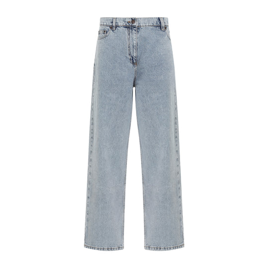 Blue Denim Cotton Jeans