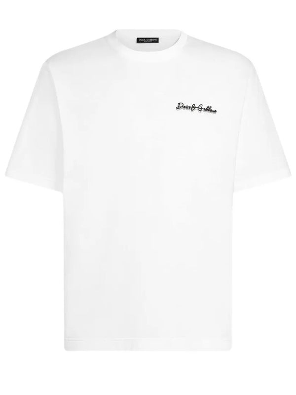 T-Shirt In Cotone Con Logo Ricamato