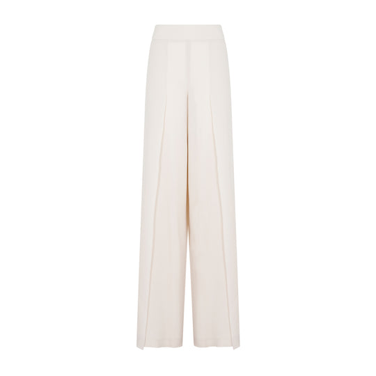 Greige Silk Fellia Chiffon Pants