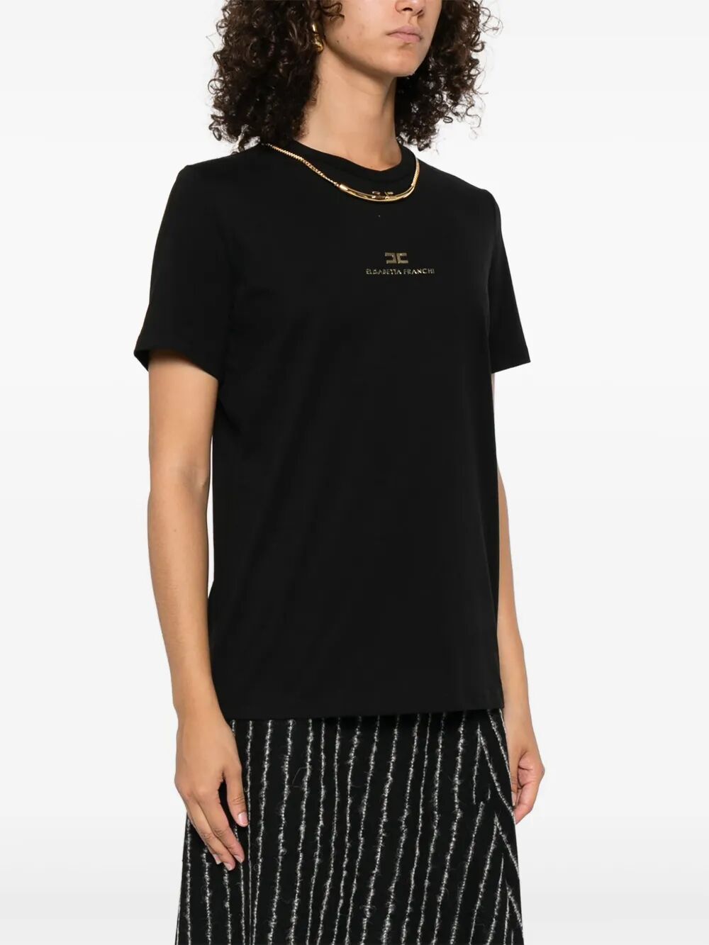 Elisabetta Franchi T-shirts - Nero | d4210c65c38ee23246e49a6a21088f38f03e8665