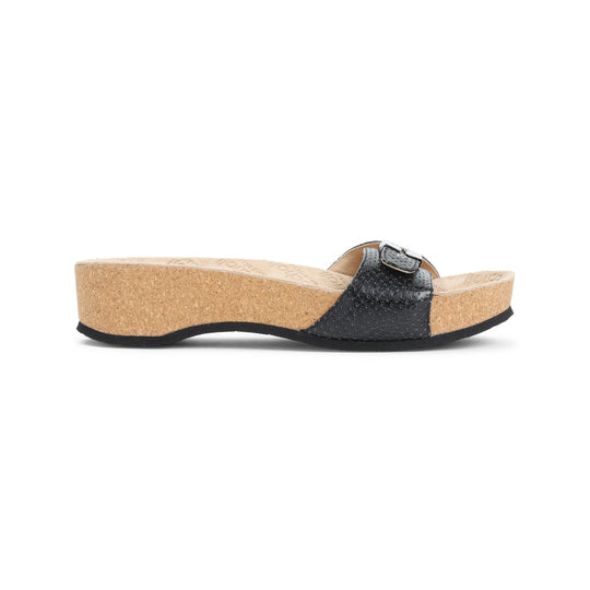 Black Lamb Leather L030 Scholl Sandal