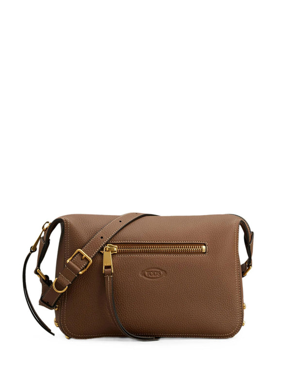 Borsa A Spalla Metal Dots In Pelle Mini