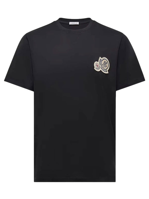 T-Shirt In Cotone Con Doppio Patch Logato