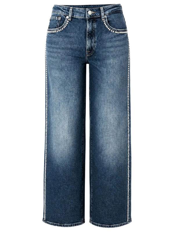 Jeans Avenue Stovepipe Straight Con Borchie Laterali