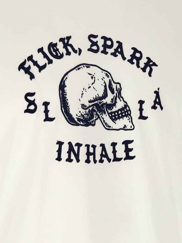 Second/Layer Flick, Spark, Inhale Ringer T shirt - Bianco/Nero | ad8cf1ebfa4114beb08be0ac9f55136b8e163603