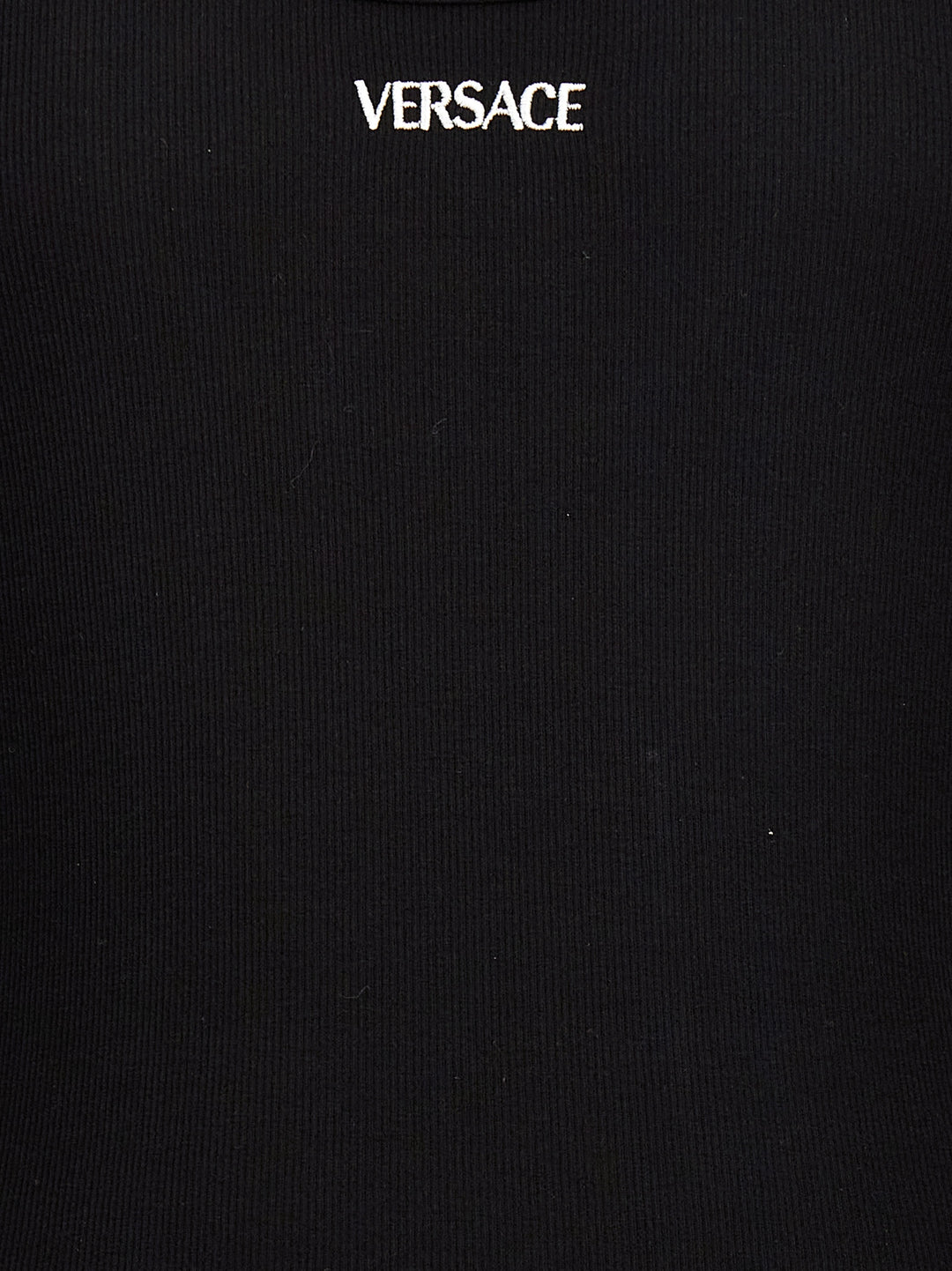 Versace Logo Embroidery Tank Top Top - Nero | 68d6c4f794edd68cacc4332f2eed3c584bf521e0